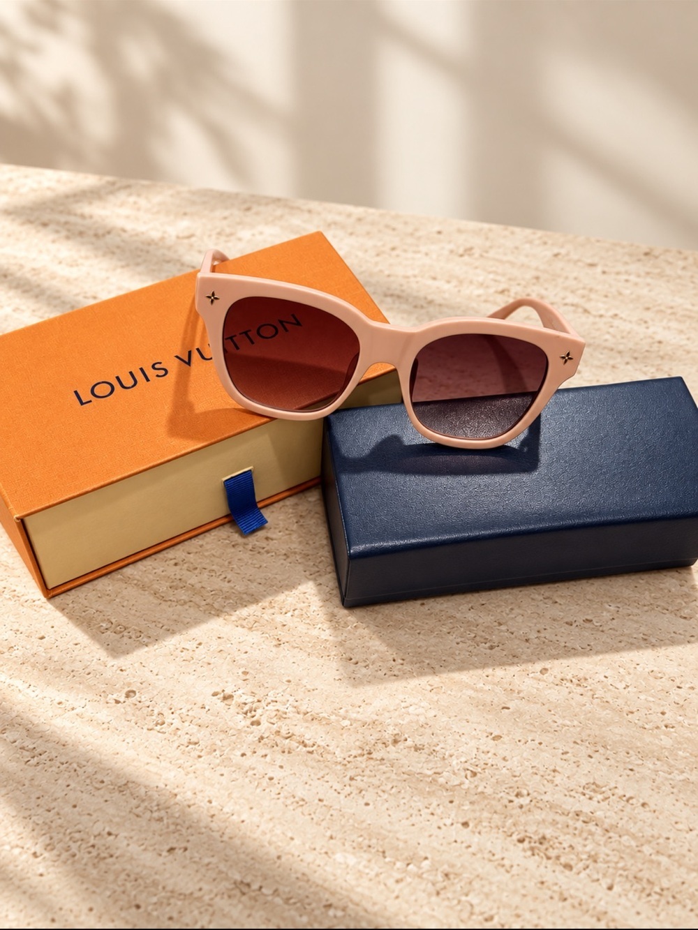 Louis Vuitton Blush Pink Cat-Eye Sunglasses with Gradient Lenses